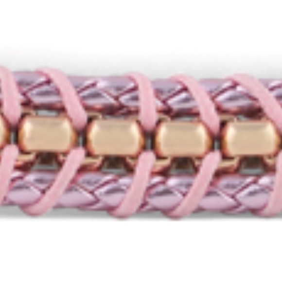 Rose Gold Plated Steel Chain Pink  Bracelet - Picture 3 of 5
